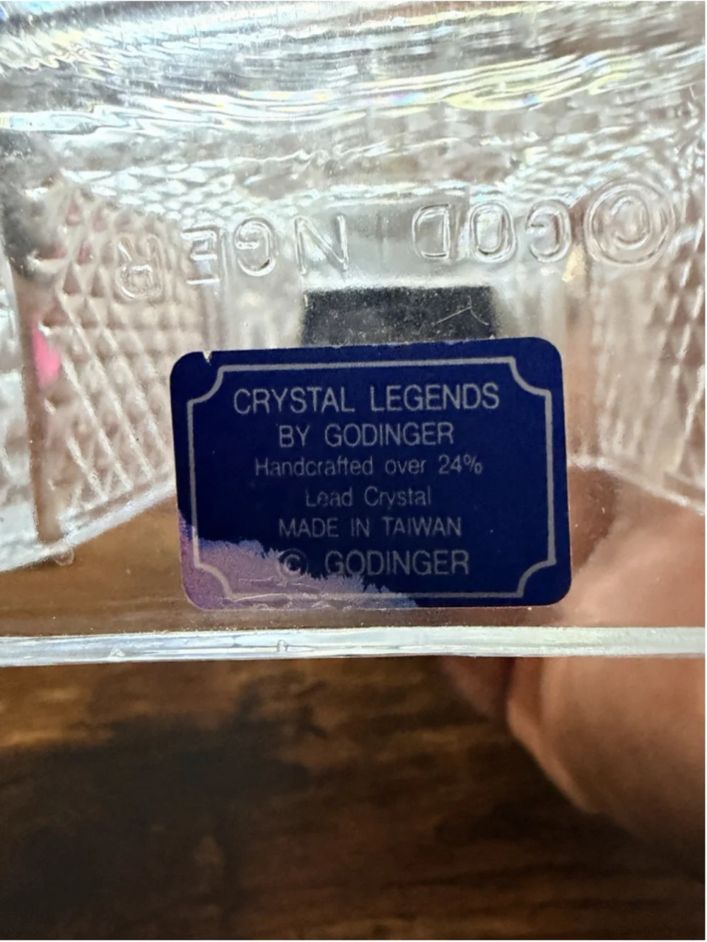 Crystal Legends by Godinger Lead Crystal Mantel Clock Quartz Battery Works
